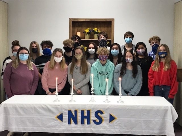 NHS Ceremony - newly inducted and former members 