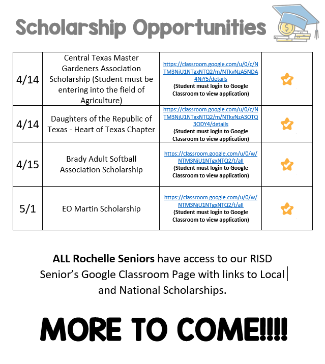More Scholarship Opportunities for 2023